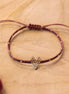 Armband mit goldenem Herz - braun
