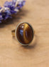 Stainless steel ring - tijgeroog