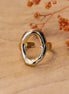 Stainless steel ring goud - open midden