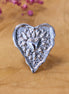 Stainless steel ring zilver - groot hart