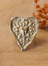 Stainless steel ring goud - groot hart