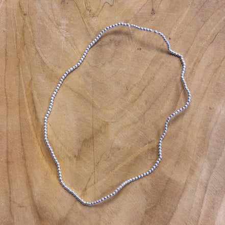 Kralenstreng - electroplated hematiet zilver diverse maten