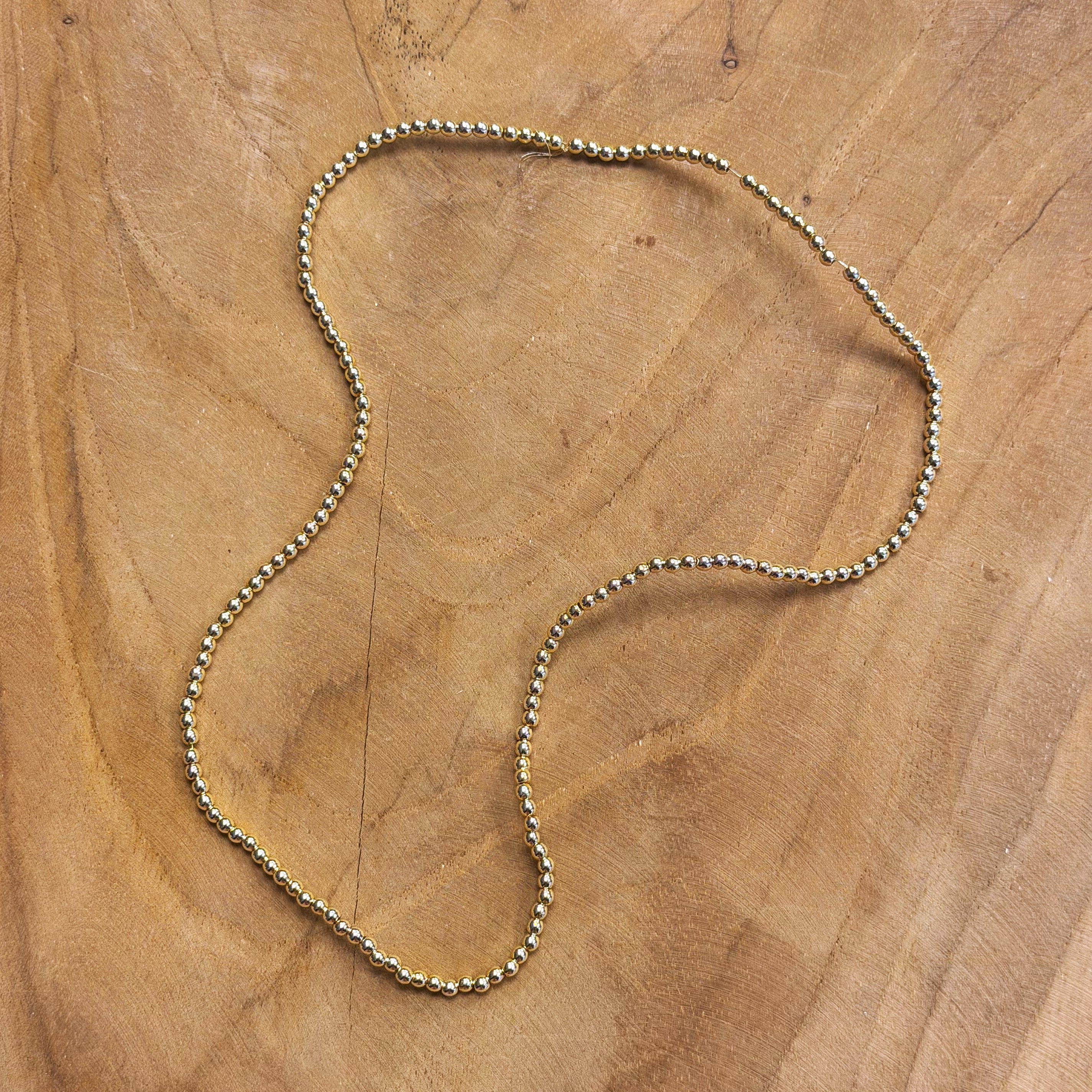 Kralenstreng - electroplated hematiet goud diverse maten