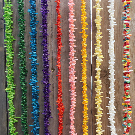 Ozean Bambusperlen 30 Stück - Blau