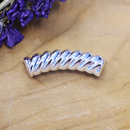 Acryl tube twisted - zilver