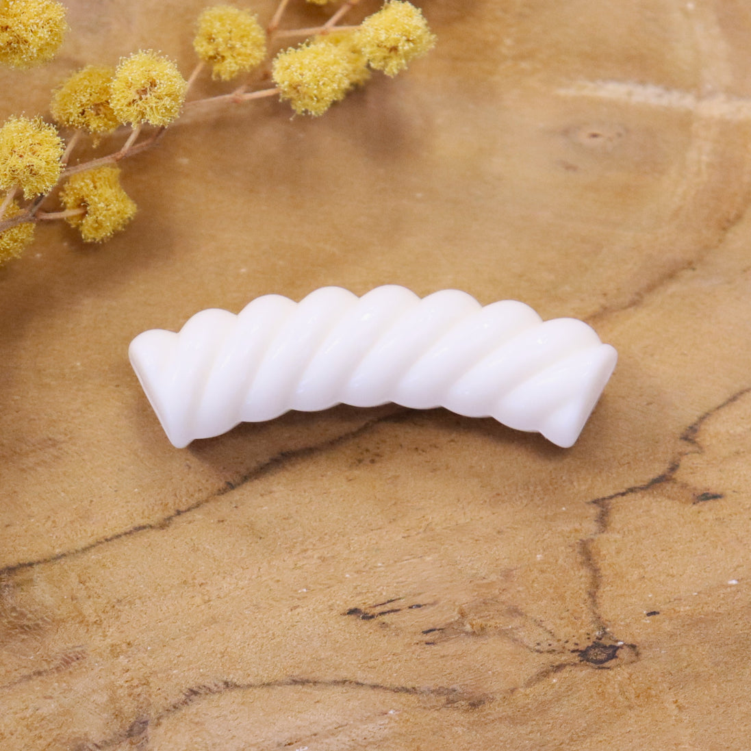 Acryl tube twisted - crème