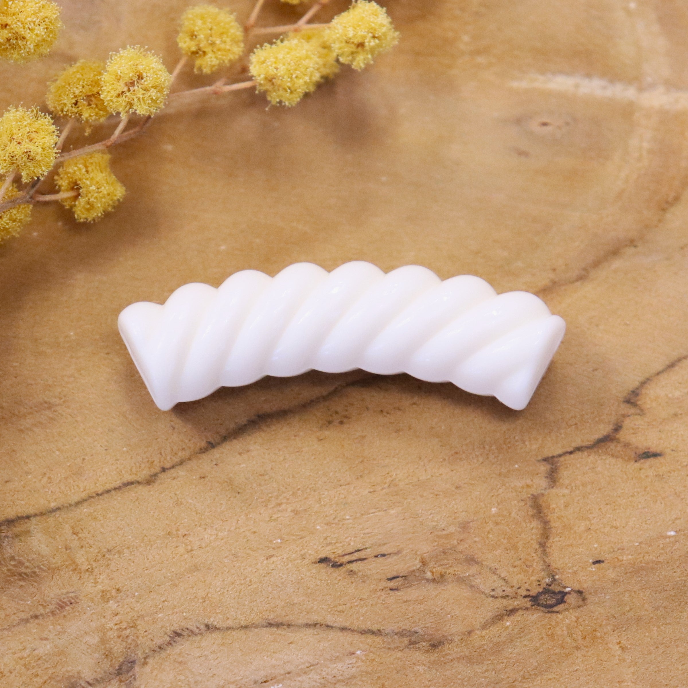 Acryl tube twisted - crème