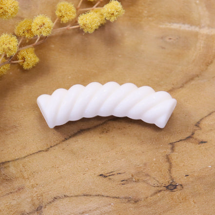 Acryl tube twisted - crème