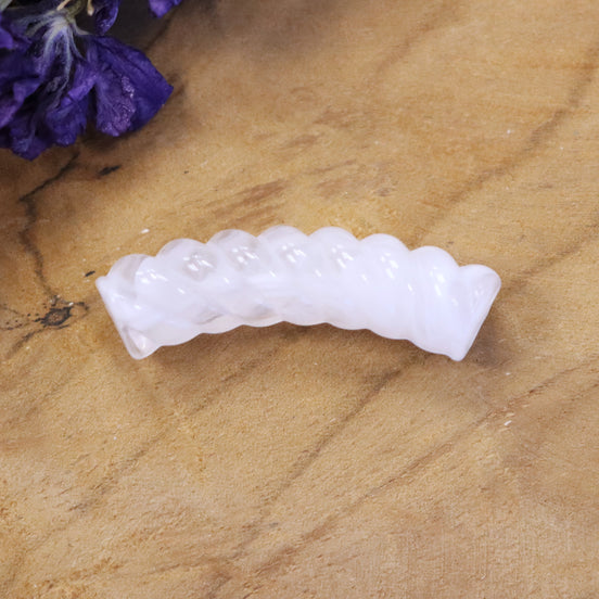 Acryl tube twisted - transparant wit