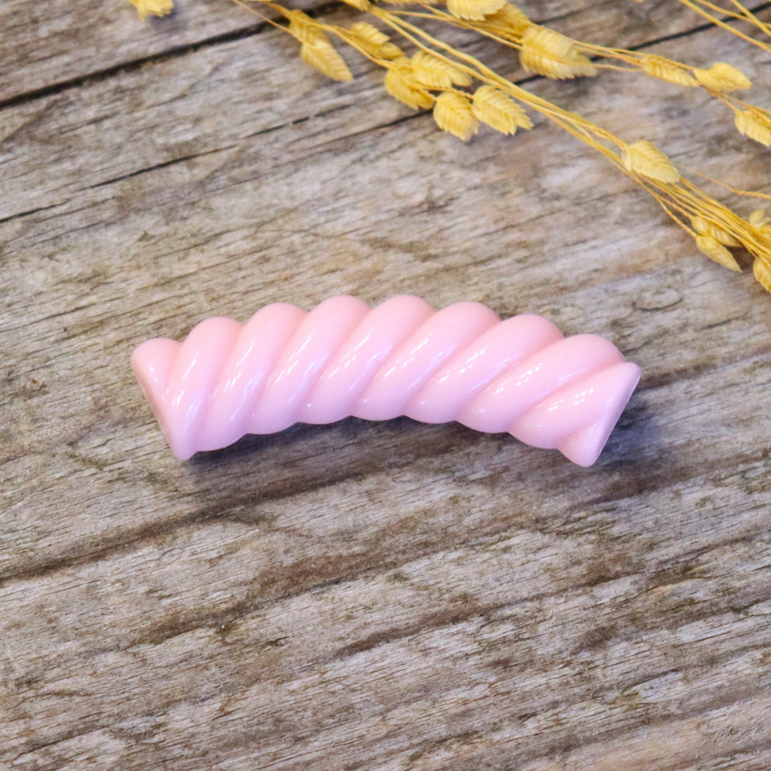 Acryl tube twisted - lichtroze