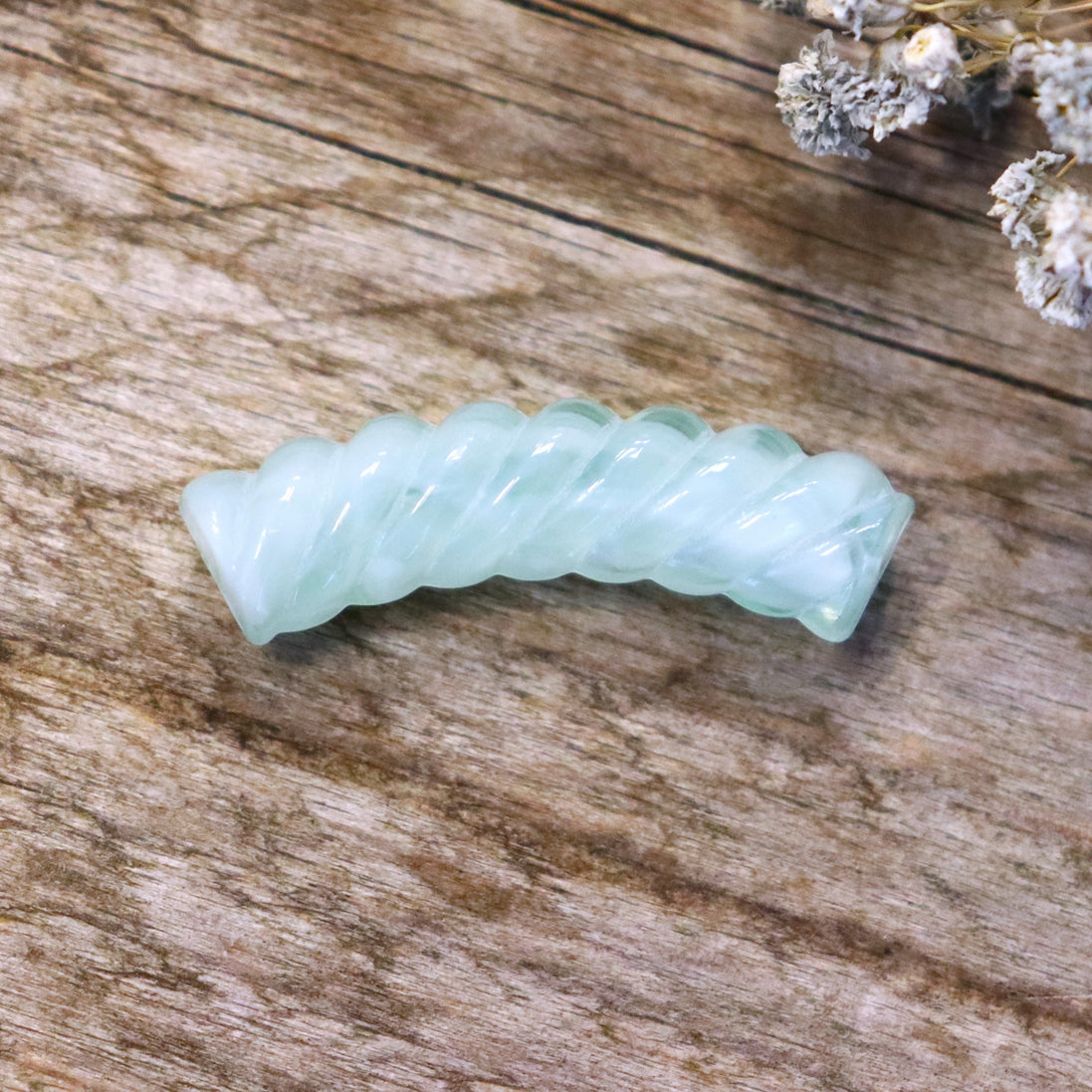 Acryl tube twisted - transparant blauw