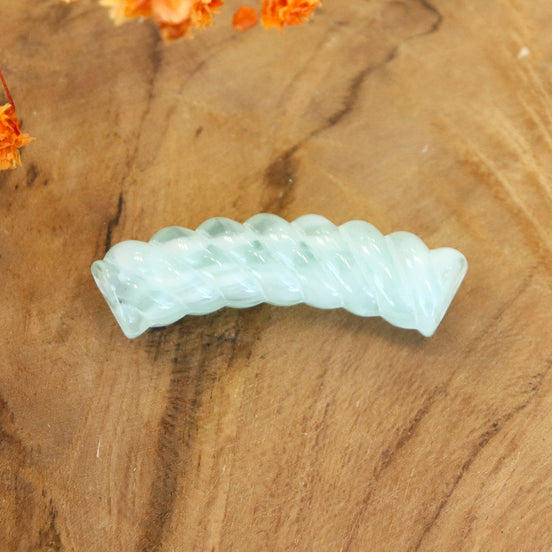 Acryl tube twisted - transparant mint
