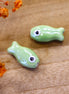 Perle grün - Keramik Fisch