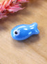 Bead blue - ceramic fish