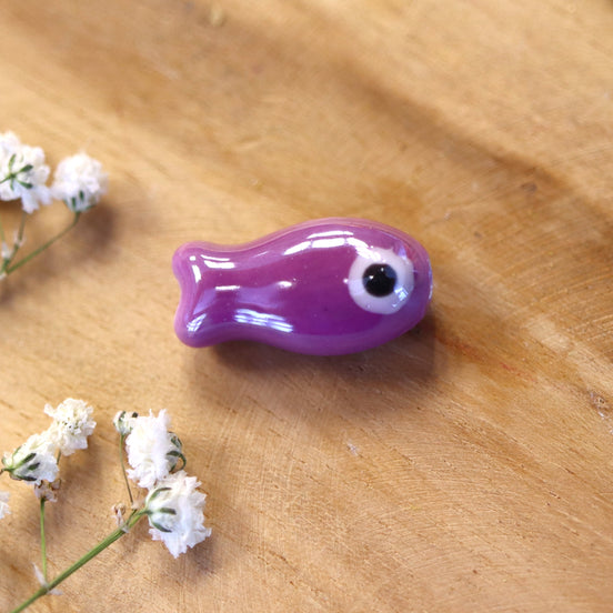 Kraal paars - keramieken visje