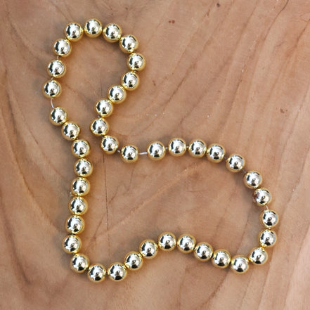 Kralenstreng - electroplated hematiet goud diverse maten