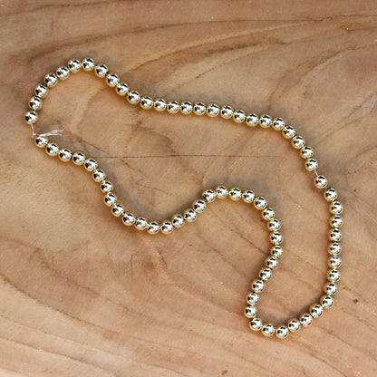 Perlenkette - galvanisiertes Hämatitgold, verschiedene Größen