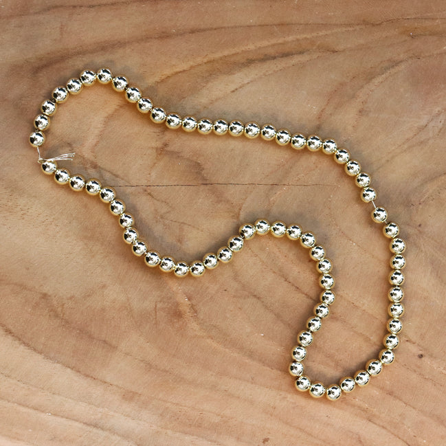 Kralenstreng - electroplated hematiet goud diverse maten