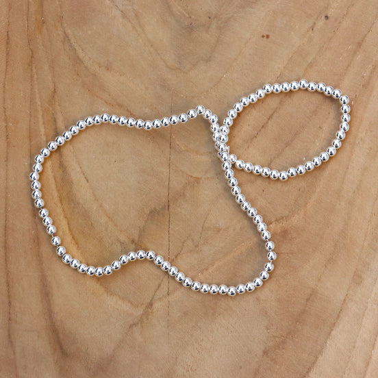 Kralenstreng - electroplated hematiet zilver diverse maten