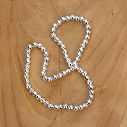 Kralenstreng - electroplated hematiet zilver diverse maten