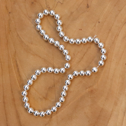 Kralenstreng - electroplated hematiet zilver diverse maten