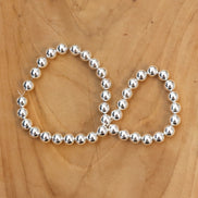 Kralenstreng - electroplated hematiet zilver diverse maten