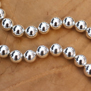 Kralenstreng - electroplated hematiet zilver diverse maten