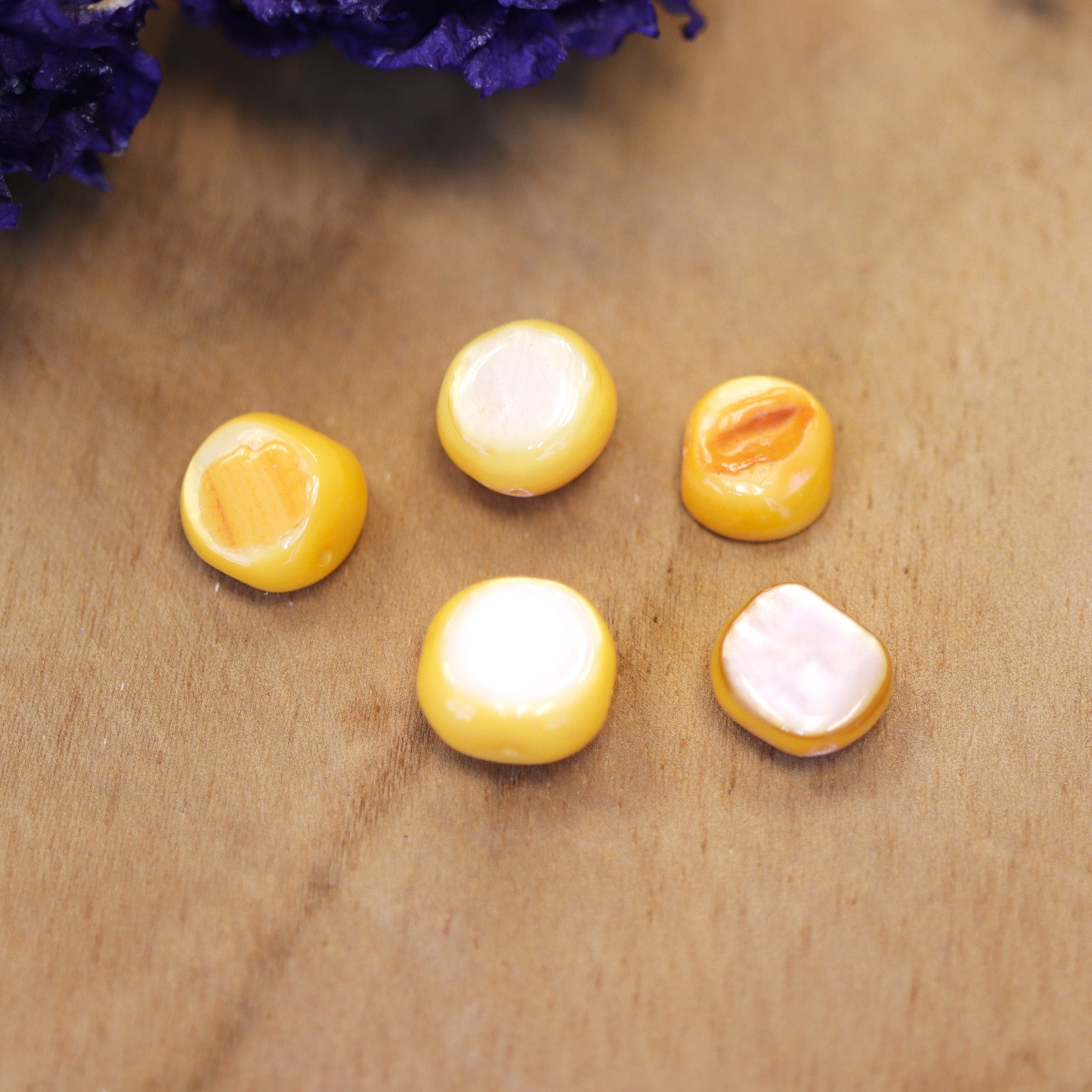 Gele nugget schelpkraal