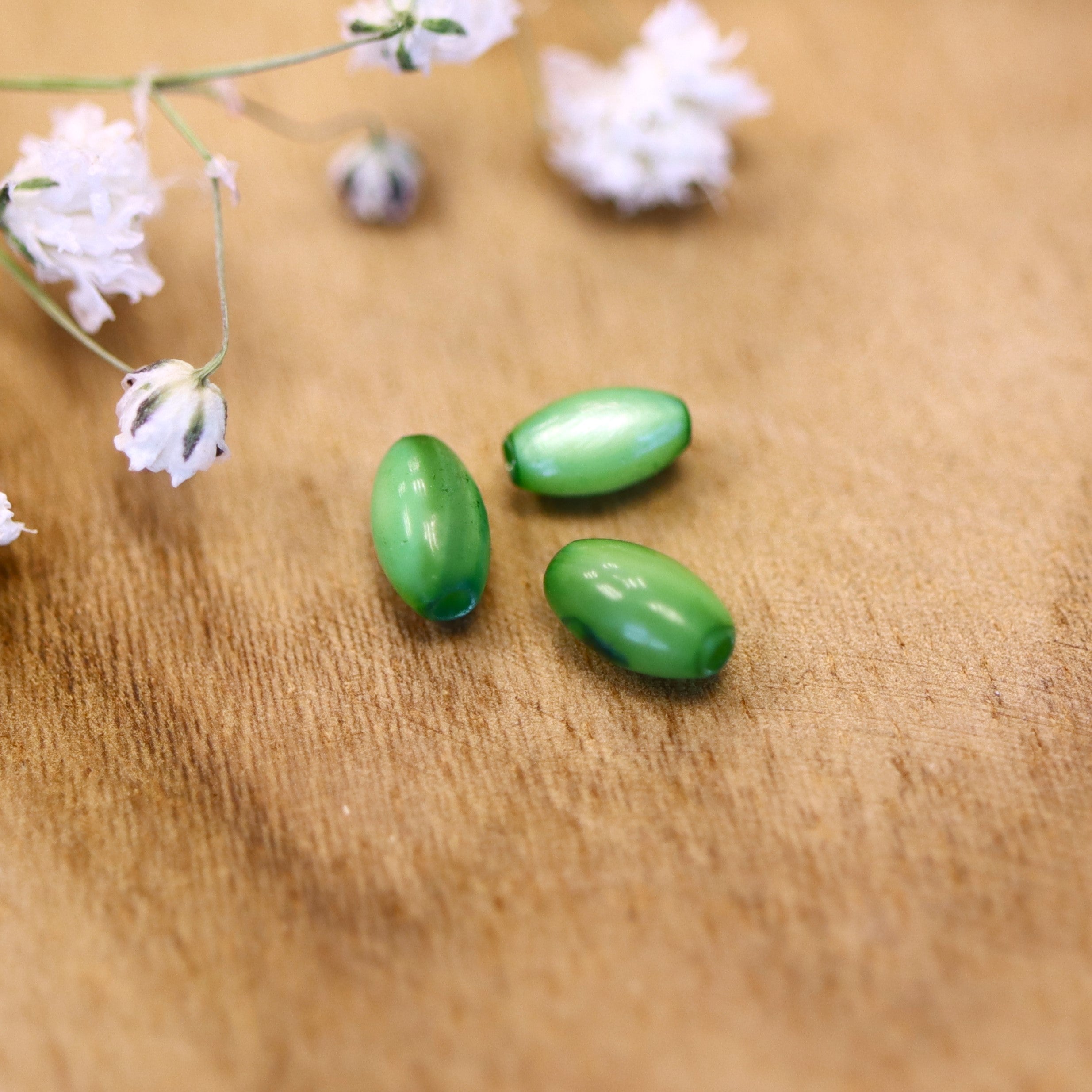 Groene schelpkraal ovaal