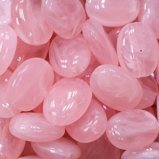 Acryl kraal 19x15 mm - lichtroze