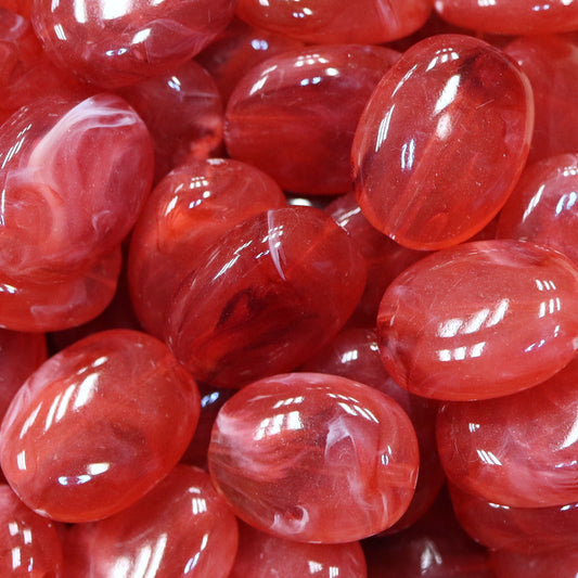 Acryl kraal ovaal 19x15 mm - cherry