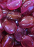 Acryl kraal ovaal - aubergine