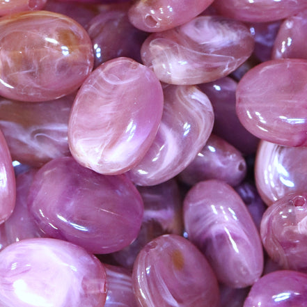 Acrylperle oval - lila