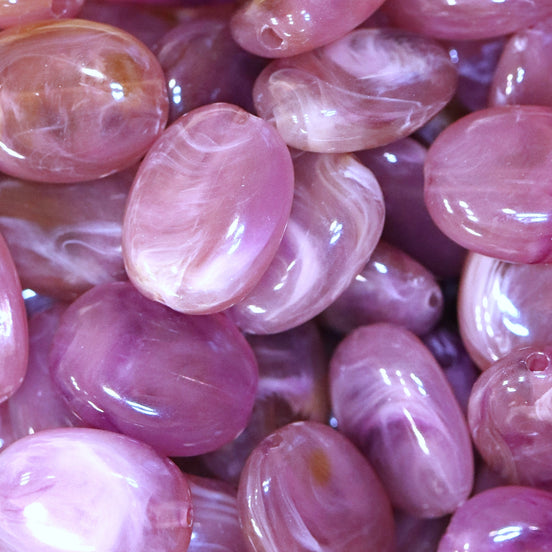 Acryl kraal ovaal 19X15 mm - paars