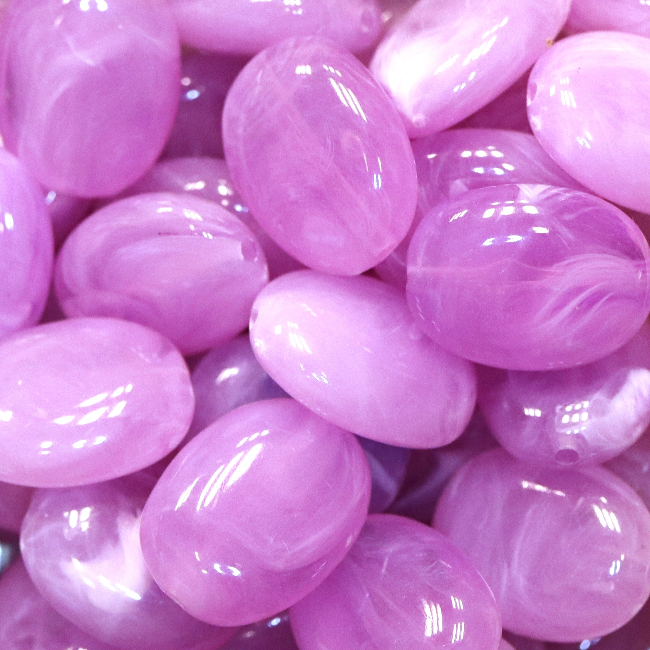 Acrylperle oval - lila