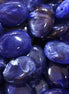 Acryl kraal ovaal - donkerblauw