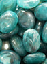 Acryl kraal ovaal - turquoise