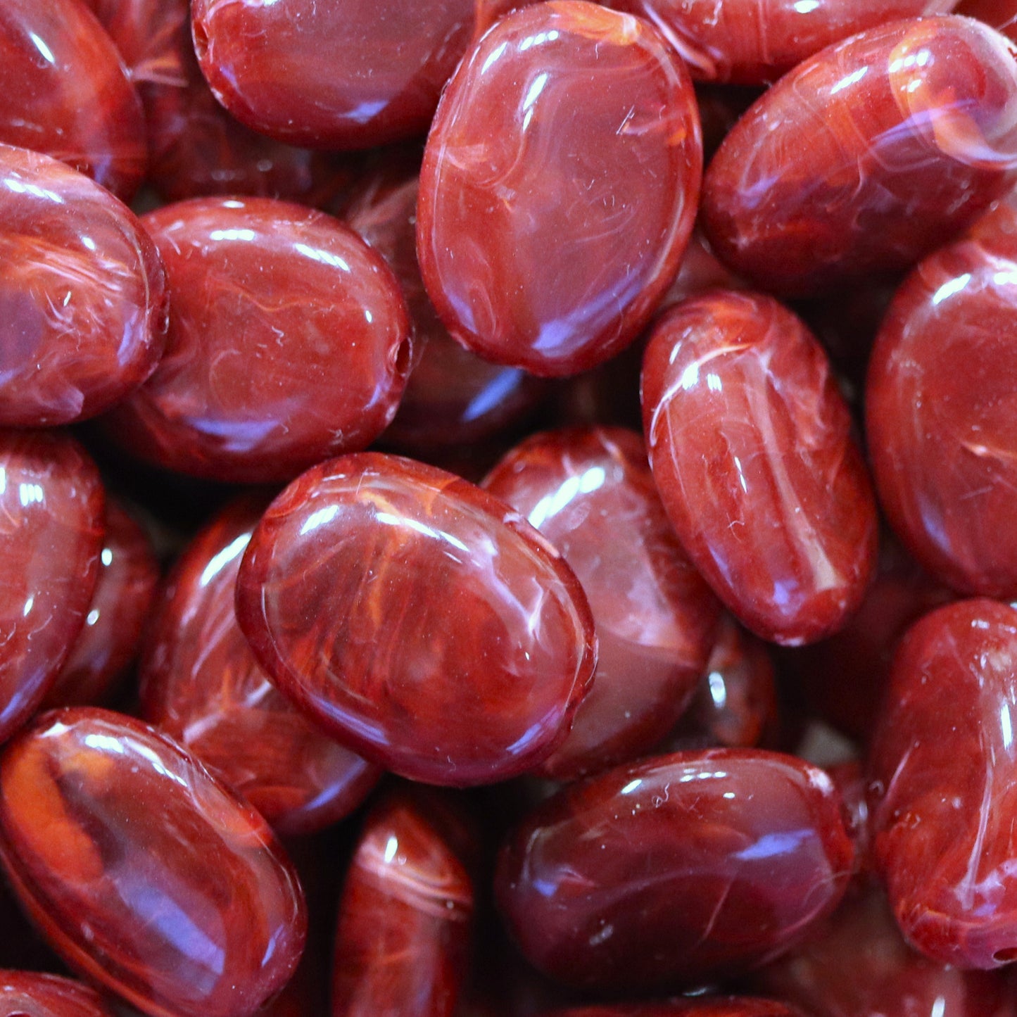 Ovale Acrylperle 19x15mm - Bordeaux