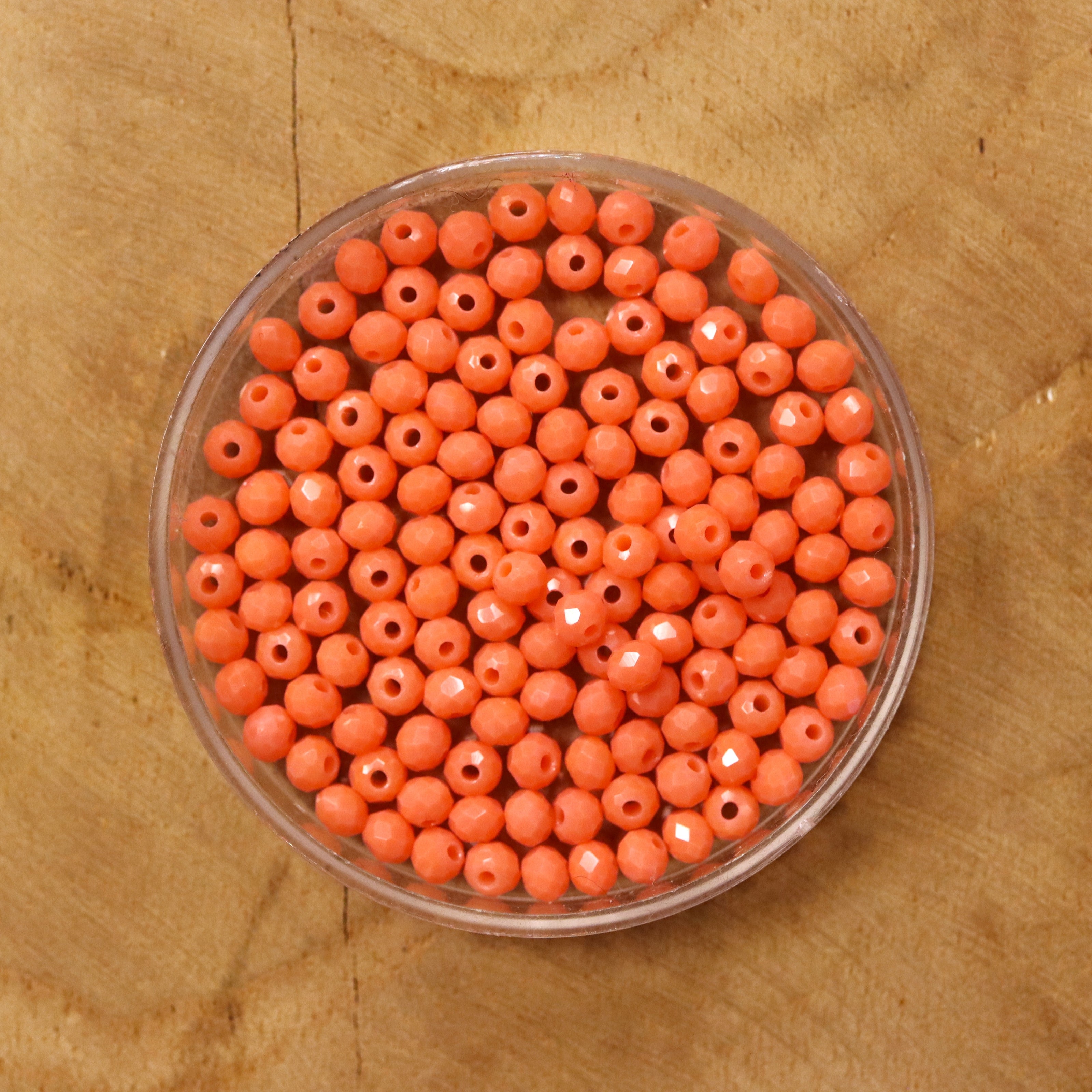 Rondell-Facettperlen 2x3 mm - Korallenorange