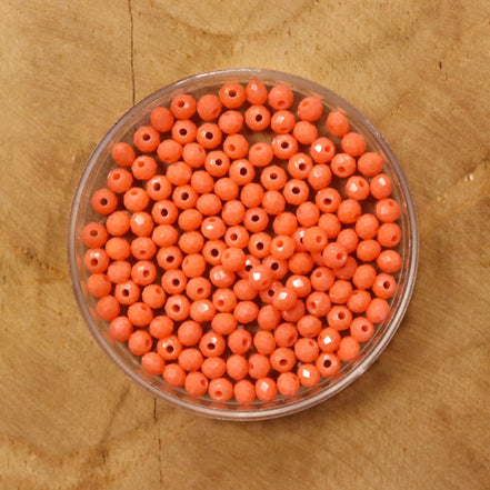Rondell-Facettperlen 2x3 mm - Korallenorange