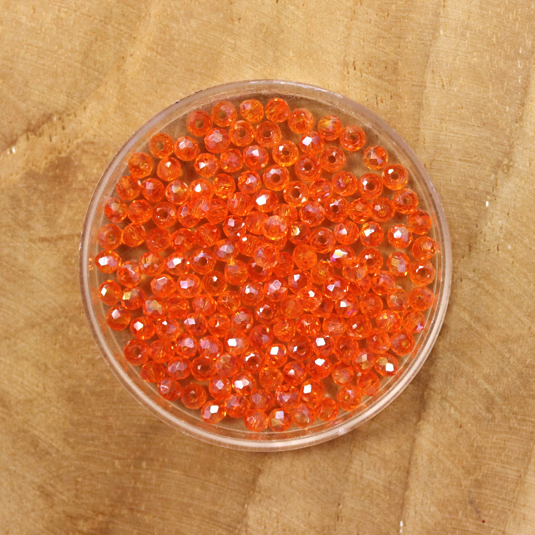 Rondell facettierte Perlen 2x3 mm - Orange