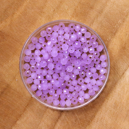 Rondel facetkralen 2x3 mm - Lila