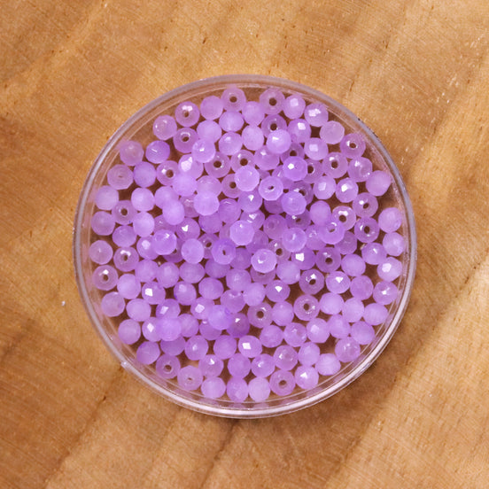 Rondel facetkralen 2x3 mm - Lila