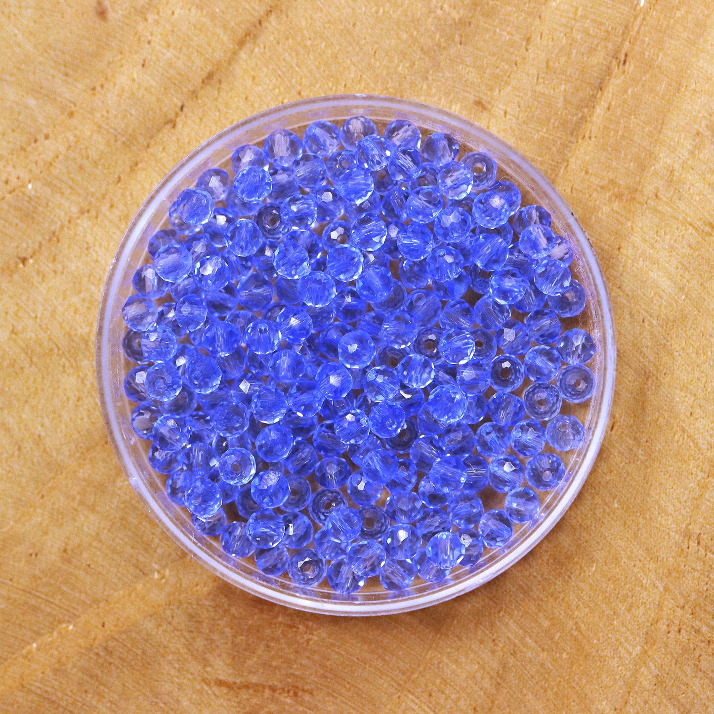 Rondelle Facettenperlen 2x3 mm Crystal light aqua