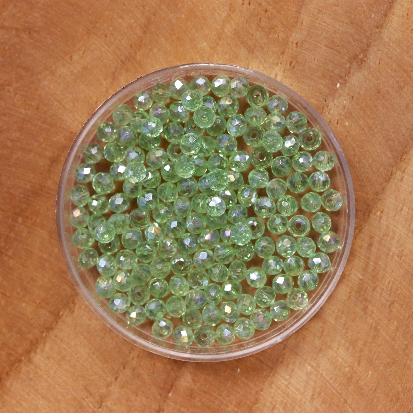 Rondelle Facettenperlen 2x3 mm Crystal light aqua