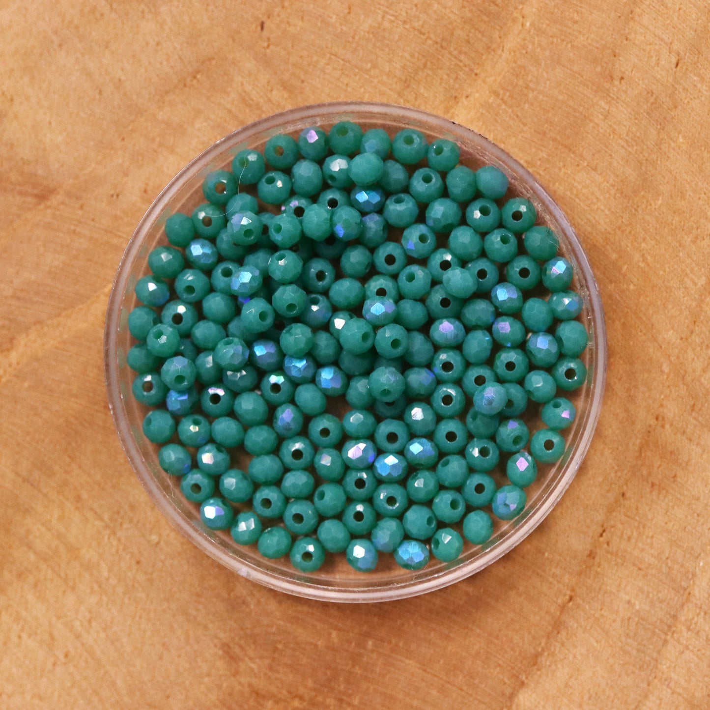 Rondelle Facettenperlen 2x3 mm Crystal light aqua