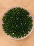 Rondel facetkralen 2x3 mm - Eucalyptus green