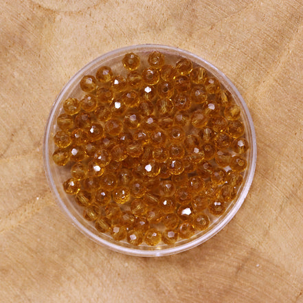 Rondel facetkralen 2x3 mm - Muscat