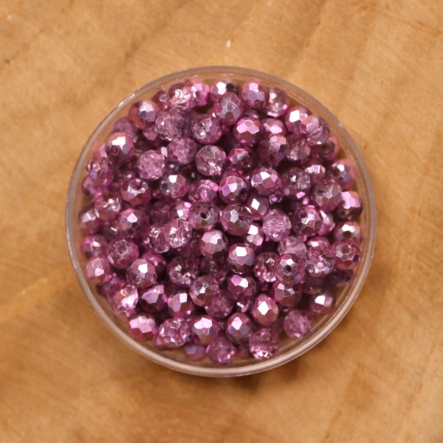 Rondel faceted beads 2x3 mm Crystal light aqua