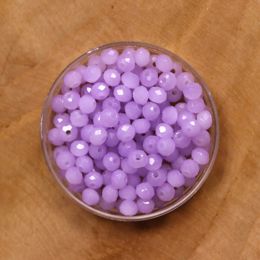 Rondel facetkralen 3x4 mm - Lila